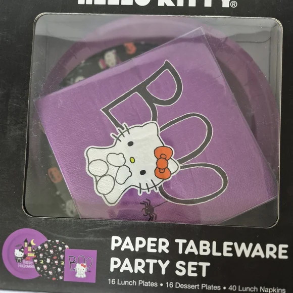 Hello Kitty Boo Purple Party Tableware Set - Picture 1 of 3